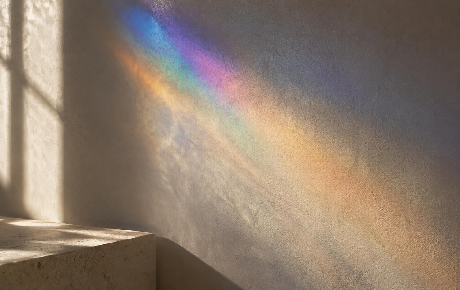 Weiches Spektrumlicht auf einer Wand